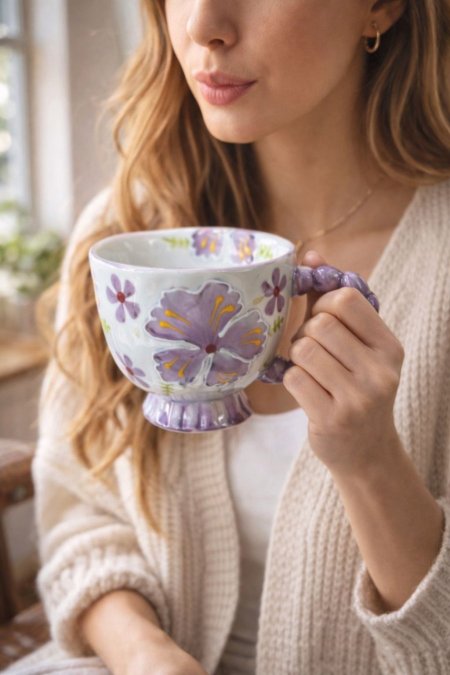 فنجان هاند ميد ورد ليلكي (2)